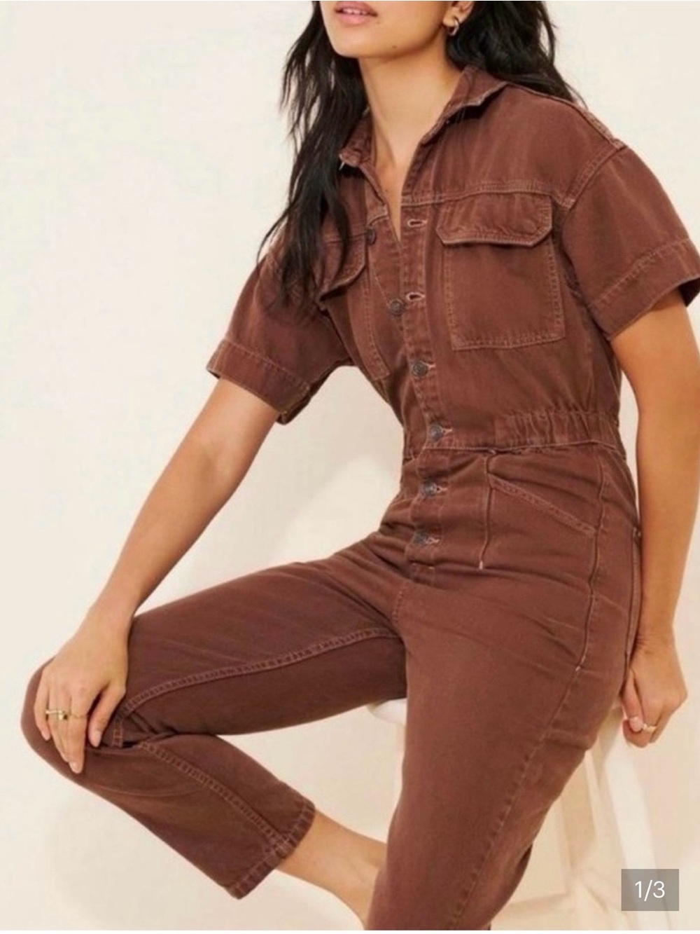 Free people Marci coveralls in brown